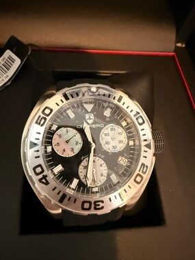 Torino Carrero Black Chronograph Dive Style Watch